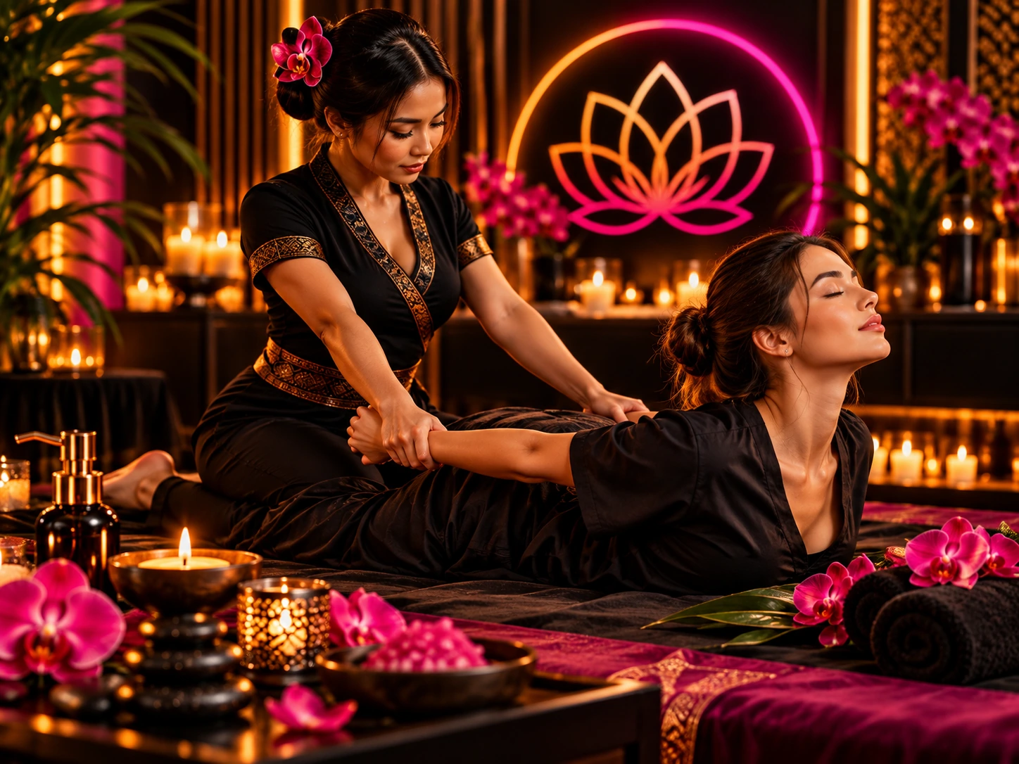 Thai massage stretch